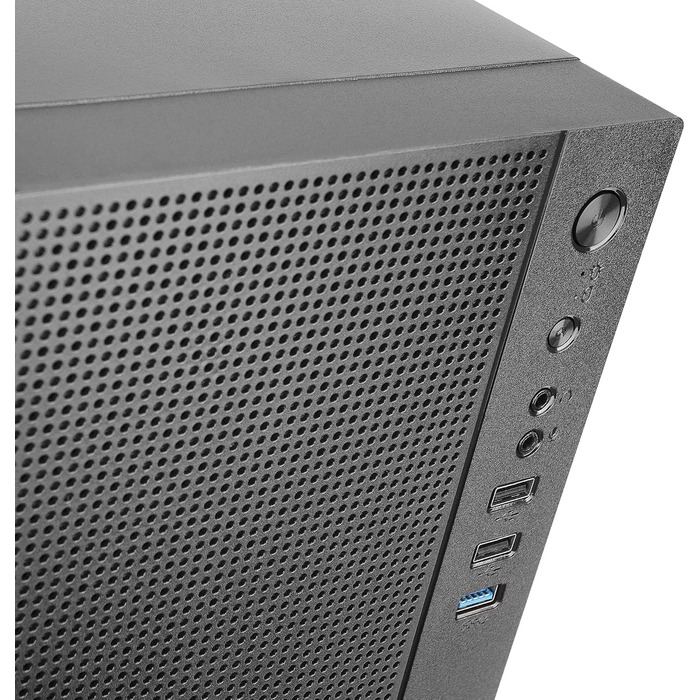 Корпус Micro ATX, передня сітка, USB 3.0, чорний, 6