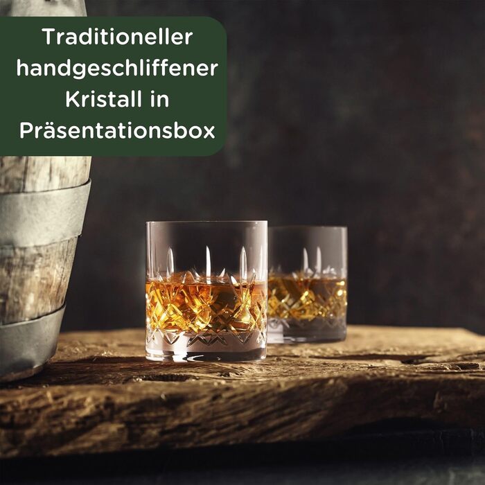 Набір склянок для віскі Wicklow 2 шт. 310 мл - кришталь без свинцю, важке дно, ручна обробка, подарункова коробка