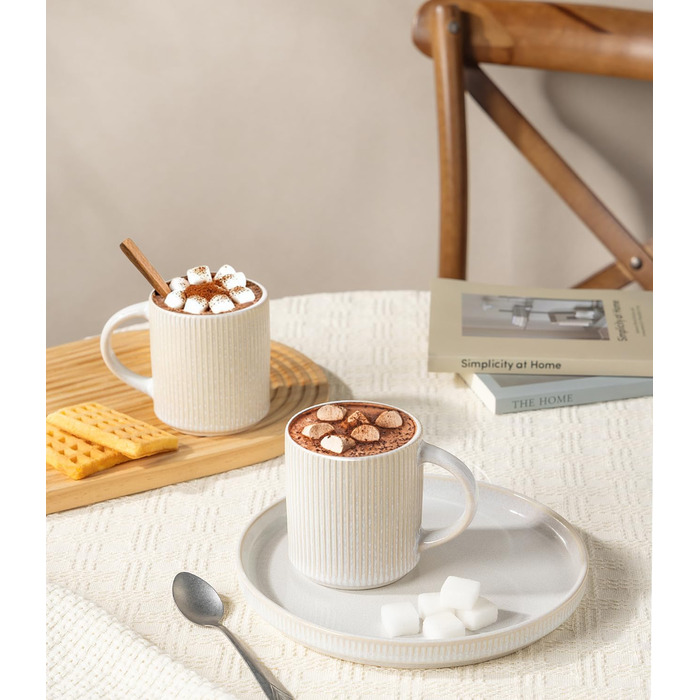 Набір посуду GBhome з реактивної глазурі для 4 осіб (12 предметів), ручної роботи, бежевий колір, миючий посуд, безпечний для мікрохвильової печі, комплект тарілок та мисок