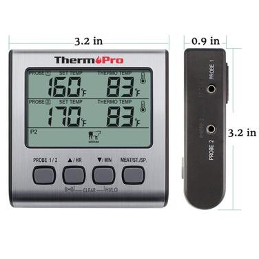 Термометр для гриля ThermoPro з двома датчиками та таймером