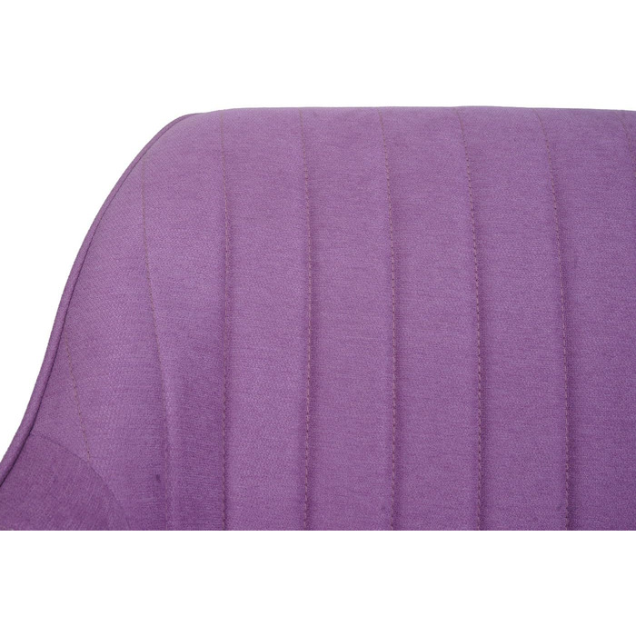 Крісло Mendler для обідньої зони HWC-K27, кухонне крісло з підлокітниками, поворотне, тканина, ліловий