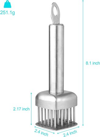 Тендерайзер для м'яса Aliglow з нержавіючої сталі 304 - стейк, яловичина, птиця - суцільний метал