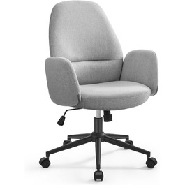 Офісний крісло SONGMICS HOME - регульоване, з підлокітниками, сіро-зелене, з бавовняно-льоновій тканини