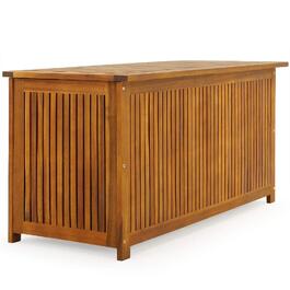 Ящик садовий дерев'яний Casaria Gartenbox з акації 205л, з кришкою, витримує 160кг, для саду, балкона, тераси, вологостійкий, лавка-ящик 115x50 см