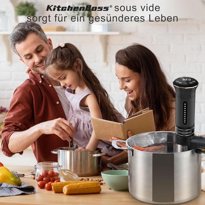 Sous Vide Garer KitchenBoss G300T: Точний кухонний прилад для приготування їжі, IPX7, LED дисплей, таймер