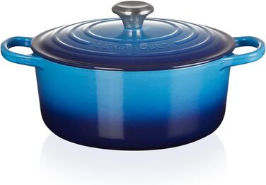 Каструля чавунна Le Creuset Signature, 4,2 л, 26 см, Лазурна, для всіх типів плит включаючи індукційну