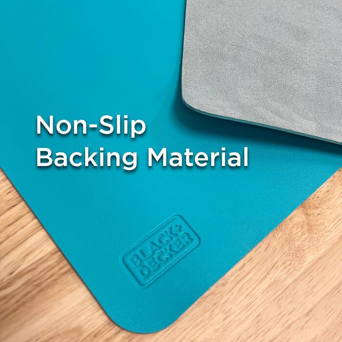 Килимок для миші та клавіатури Black+Decker зі штучної шкіри для офісу та геймінгу, захисний підкладник на стіл (Loch Ness, 33x61 см)