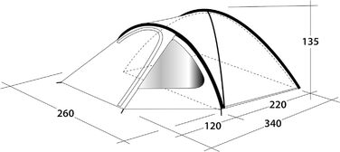 Намет Outwell Cloud Dome (4 особи, синій)