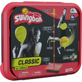 Свінгбол класичний настільний справжній тенісний м'яч / Чемпіонська ракетка / універсальна база / 6 для дорослих, червоний і жовтий / гра з м'ячем для гри на відкритому повітрі / Теніс