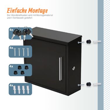 Скріпка Relaxdays - Металева поштова скринька