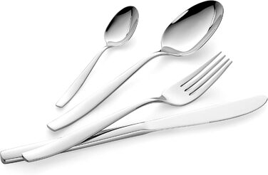 Набір столових приборів Lagostina Dalia для 6 осіб, нержавіюча сталь 18/10, сріблястий, 24-piece