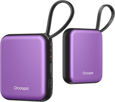 Електричні грілки для рук OCOOPA UT5 Nano Violett (2 шт), 4000mAh, 3 режими, до 52°C, USB, для зими, подорожей, спорту