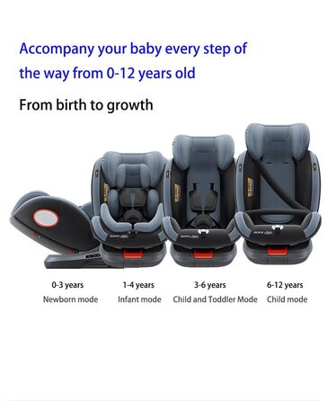 Автокрісло дитяче Magic ZC 360° з регулюванням висоти та нахилу, чорне (без підніжки)