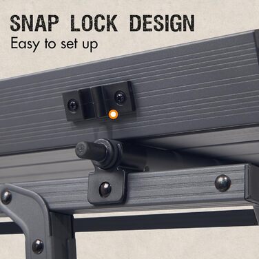 Складаний кемпінговий стіл Portal з регулюванням висоти, алюмінієвий, 90 x 53 см, сірий