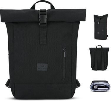 Рюкзак Johnny Urban Women & Men Small - Robin Small - Невеликий рюкзак з 12-дюймовим відділенням для ноутбука - Денний рюкзак для бізнесу Uni City - водовідштовхувальний (чорний)