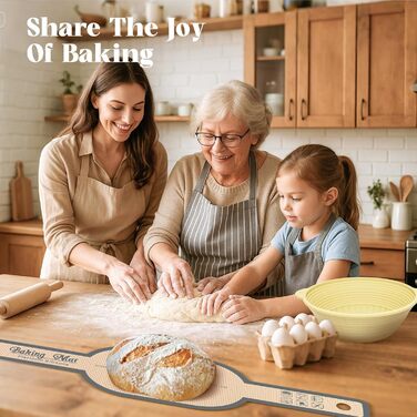 Набір для закваски з силікону MQFORU: 30 шт. Заквасочні корзини (28см круглі, 29см овальні), скляна тара 730мл, щітка, скребок. Для випікання хліба.