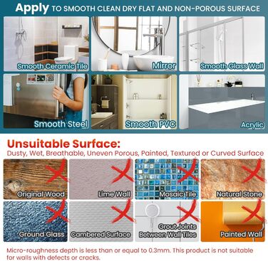 Корзина для душу TAILI з нержавіючої сталі, без свердління, чорна, 2 шт.