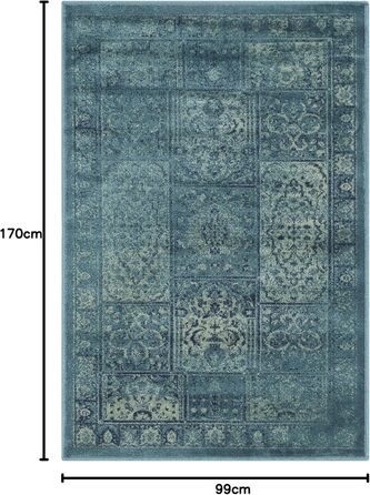 Килим SAFAVIEH Traditional - вінтажний, з коротким ворсом, бірюзовий/мульти, 160x229 см