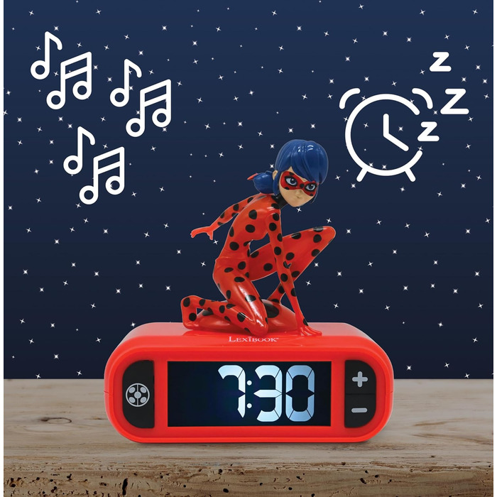 Дитячий ліхтарик-годинник Disney Stitch RL800D1, рожевий: будильник, нічник, мелодії, LCD-дисплей