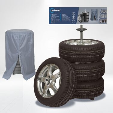 Стійка для дисків Cartrend з захисною оболонкою, для зберігання 4 автодисків, ширина до 225 мм