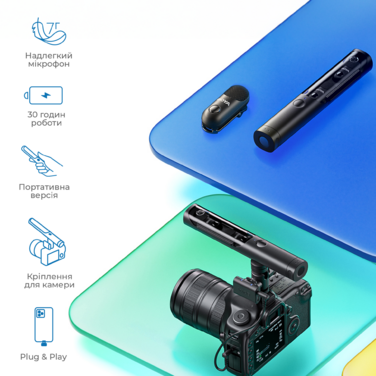 Бездротовий мікрофон BOYA Magic-03 Type-C/TRS Black