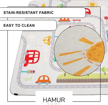 Дитячий ігровий килимок Протиковзкий ігровий килимок Складний ігровий килимок Дитячий килимок 150x150см для дитячої кімнати Пральна машина для ігрової кімнати Дитячий килимок, який можна прати (дорожній)
