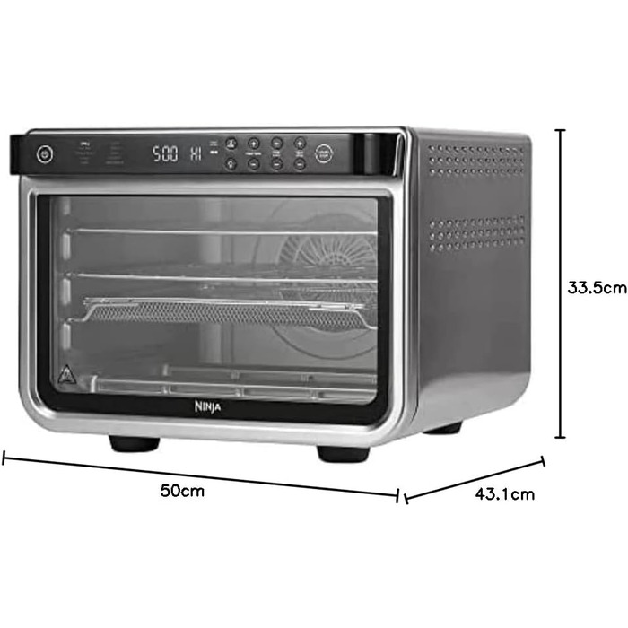 Ninja Foodi Міні-піч 8-в-1 SP101EU: Air Fry, Гриль, Випічка, та інше. Срібно-чорний колір