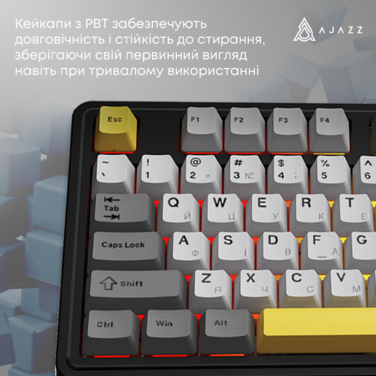 Бездротова механічна клавіатура Ajazz AK980 V2 Maillard Switch Black (AK980-V2-M-BGY)