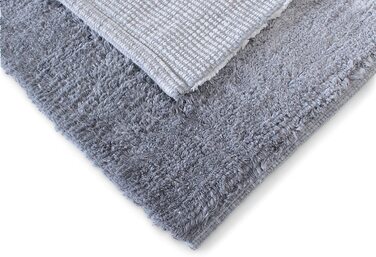 Кольоровий килимок для ванної Dyckhoff-100 органічна бавовна-1500 г / м2 - 544 662 шт. (55 x 65 см, сірий)