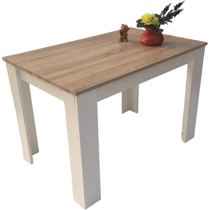 Обідній стіл Sonoma Дуб світлий сагерау білий, масив дерева, 110x70 см