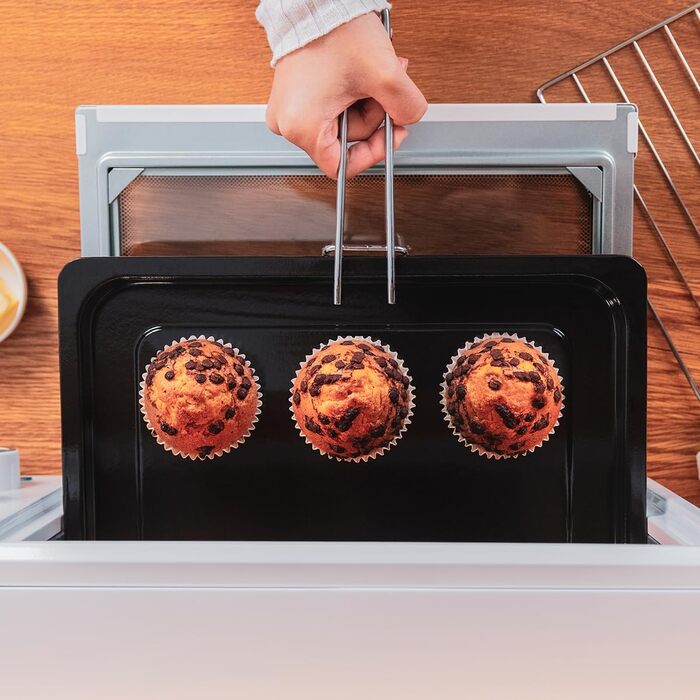 Конвекційна піч Cecotec 46L Bake&Toast 4600 White Gyro: 2000 Вт, 12 функцій, внутрішнє освітлення, регулювання температури до 230°C, подвійне скло, з поворотним шампуром