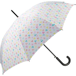Жіноча парасолька-паличка з автоматичною аквареллю - Hearts Hearts Stick Umbrella Automatic