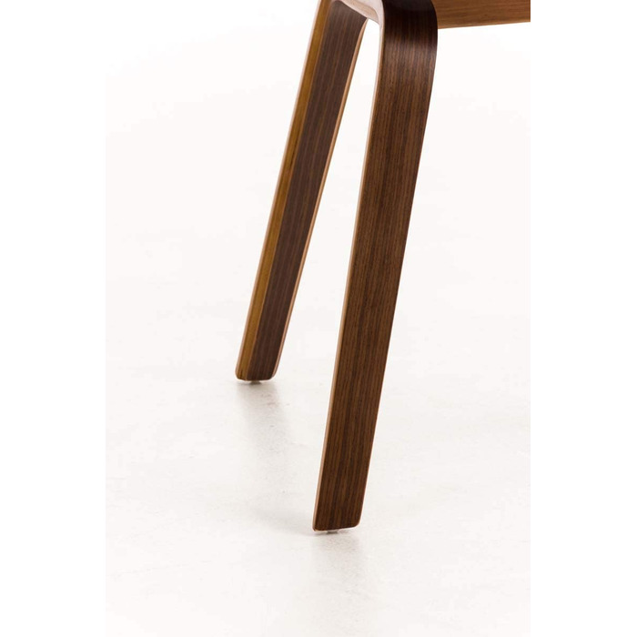 Обідній стілець CLP Kingston: ергономічний, з дерев'яним каркасом, 150 кг, горіх/темно-сірий