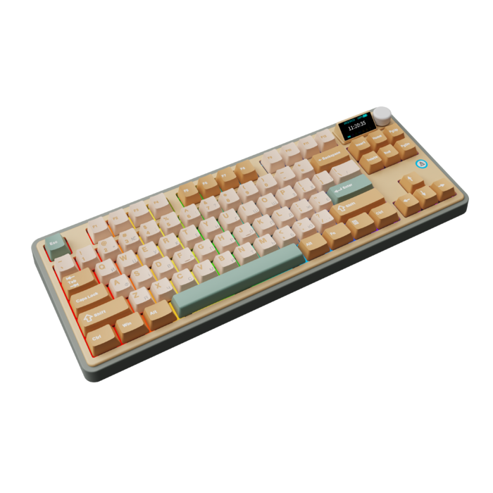 Бездротова механічна клавіатура Ajazz AK870 Jasmine Switch - Yellow (AK870-JS-YWG)