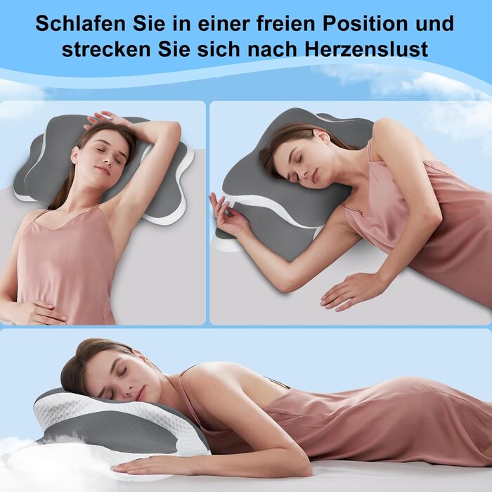 Подушка Silencomfort з Memory Foam: ортопедична, для сну на боці, спині та животі, з автоматичним відновленням форми