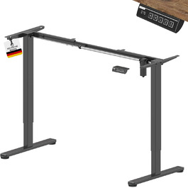 Електричний регульований стіл Albatros UP30 | Металеве підрамник, ніжки, підставка | Для робочих місць | Чорний