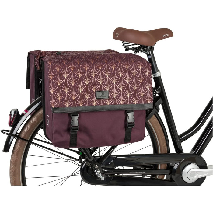 FAST RIDER Fastrider Nara Double Pannier Trend MIK (Deco Aubergine), FAST RIDER Fastrider Nara Double Pannier Trend MIK (Deco Aubergine)