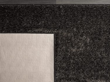 Килим Relax Glamour М'який Сучасний килим з високим ворсом, довгий ворс, килим для вітальні, гелева підкладка, що миється, ворс висотою 30 мм, однотонний, однотонний, Бежевий, (круглий 120 х 120 см, антрацит (гламур))