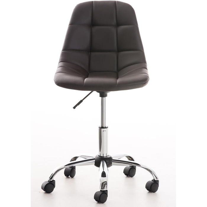 Офісний стілець Emil від CLP: регульована висота, поворотний, з оббивкою з штучної шкіри, білий (колір: коричневий)