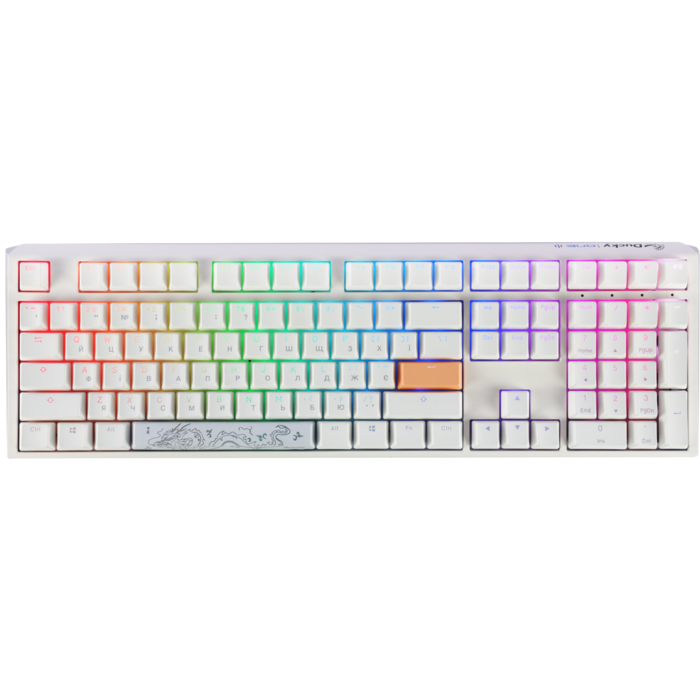 Механічна клавіатура Ducky One 3 Cherry MX Blue RGB White UA