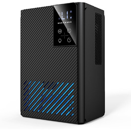 Електричний осушувач повітря, тихий, 2.5L з LED дисплеєм, автоматичне відтанення, проти вологи та плісняви, енергозберігаючий, чорний