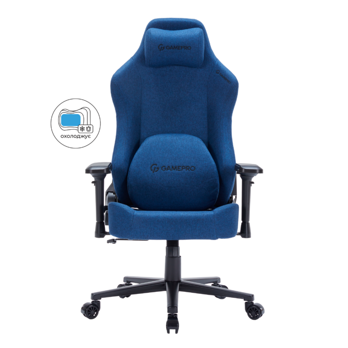 Крісло ігрове GamePro FGC750DB Fabric Dark Blue