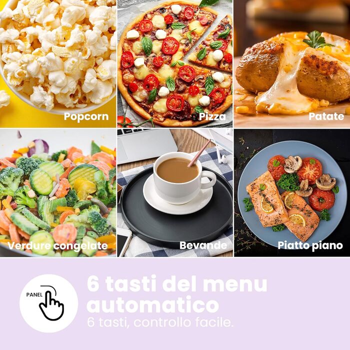 Мікрохвильова піч Comfee CM-E202CC(BK) 20 л, 700 Вт, 6 автоматичних програм, розморожування, чорна