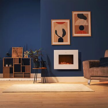 Електричний декоративний камін Cecotec ReadyWarm 2690 Flames Connected, 2000 Вт, Wi-Fi, білий, для 25 м²