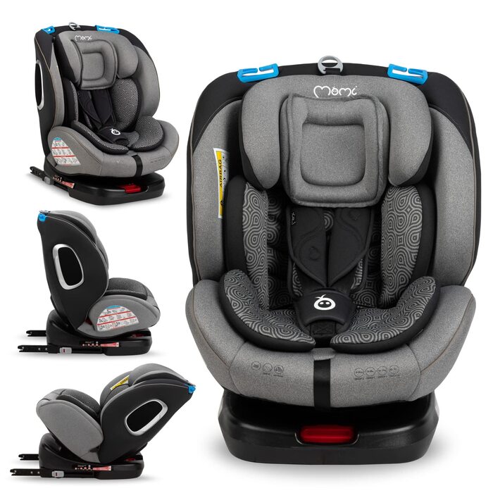 Автокрісло MoMi TORDI 0-12 років (група 0-3, 3-36 кг), поворотне, ISOFIX, Top-Tether, Grey