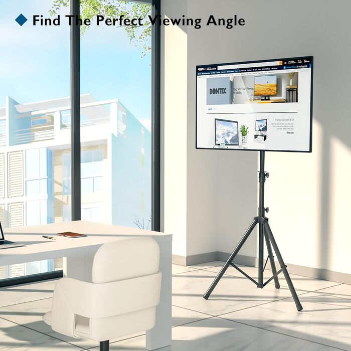 Підставка для телевізора BONTEC: поворотна, нахилена, регульована по висоті, для LCD, LED, OLED, Plasma, Curved телевізорів 32-60 дюймів, до 45 кг, VESA 400x400 мм