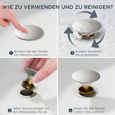 Змішувач для ванної кімнати Forious, водоспад, одноручний, хром, висота виливу 80 мм, економія води та енергії