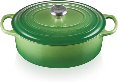 Le Creuset Signature Чавунний Бражун з кришкою, овальний, 29 см, 7.5 л, для всіх плит, включаючи індукцію, колір: Офенрот