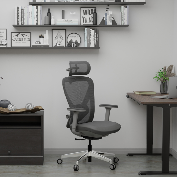 Крісло Mealux Q1 Air Fabric Grey (арт. HF Q-1 F/G)