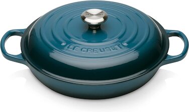 Каструля Le Creuset Signature з чавуну, 3,5 л, для всіх типів плит (включно з індукцією), 26 см, Ocean
